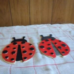 Red and Black Ladybug Wall Decor
